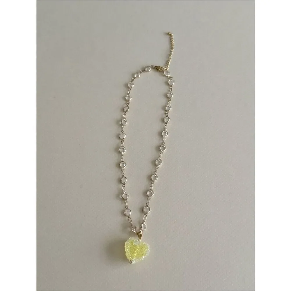 Crystal heart necklace N2076